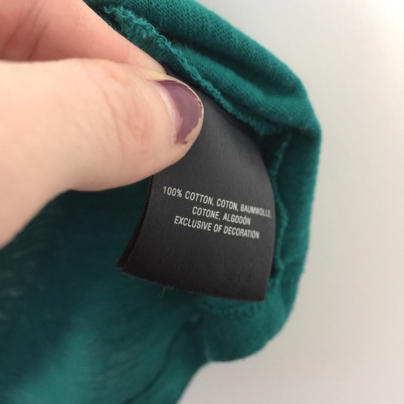 Deletta Teal Beaded Neck Short Sleeve Blouse Top - Picture 5 of 8